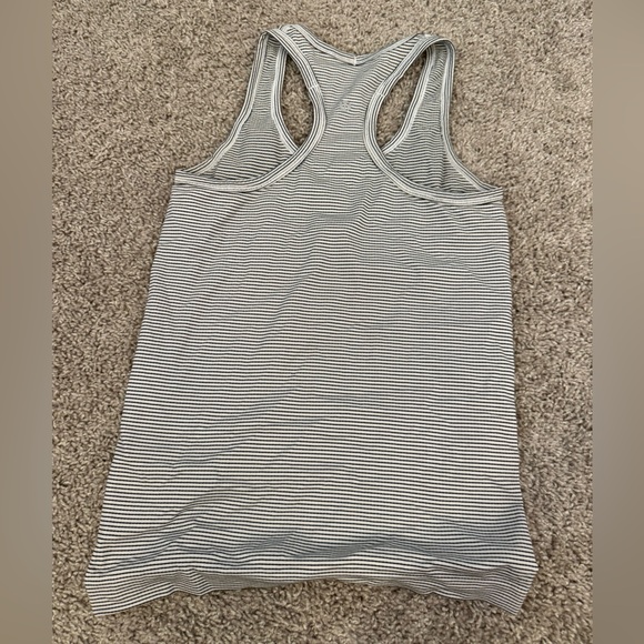 Lululemon Athletica Black and White Striped Tank Top - Picture 1 of 2